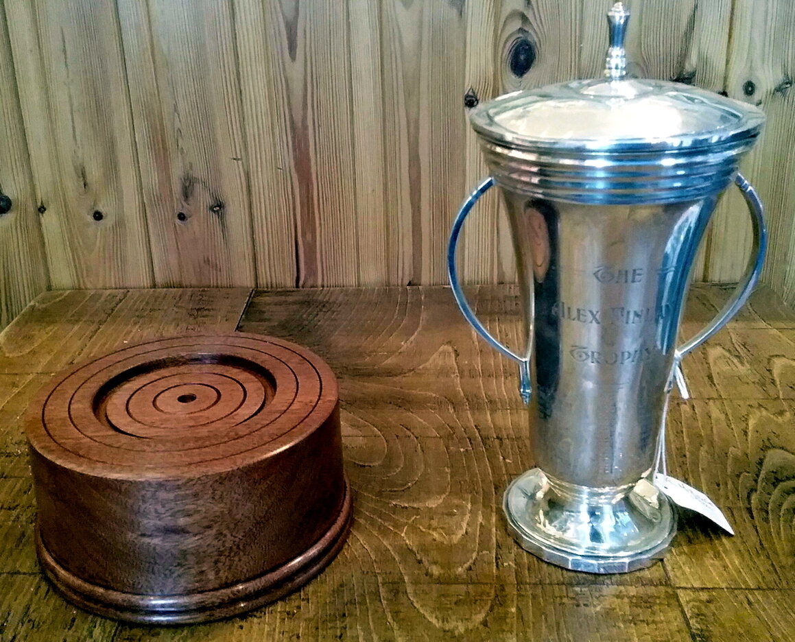 Turned wooden trophy bases ready for awards